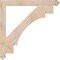Ekena Millwork Merced Arts & Crafts Smooth Bracket, Douglas Fir, 3 1/2"W x 40"D x 40"H BKT04X40X40MRC03SDF - alternate 3